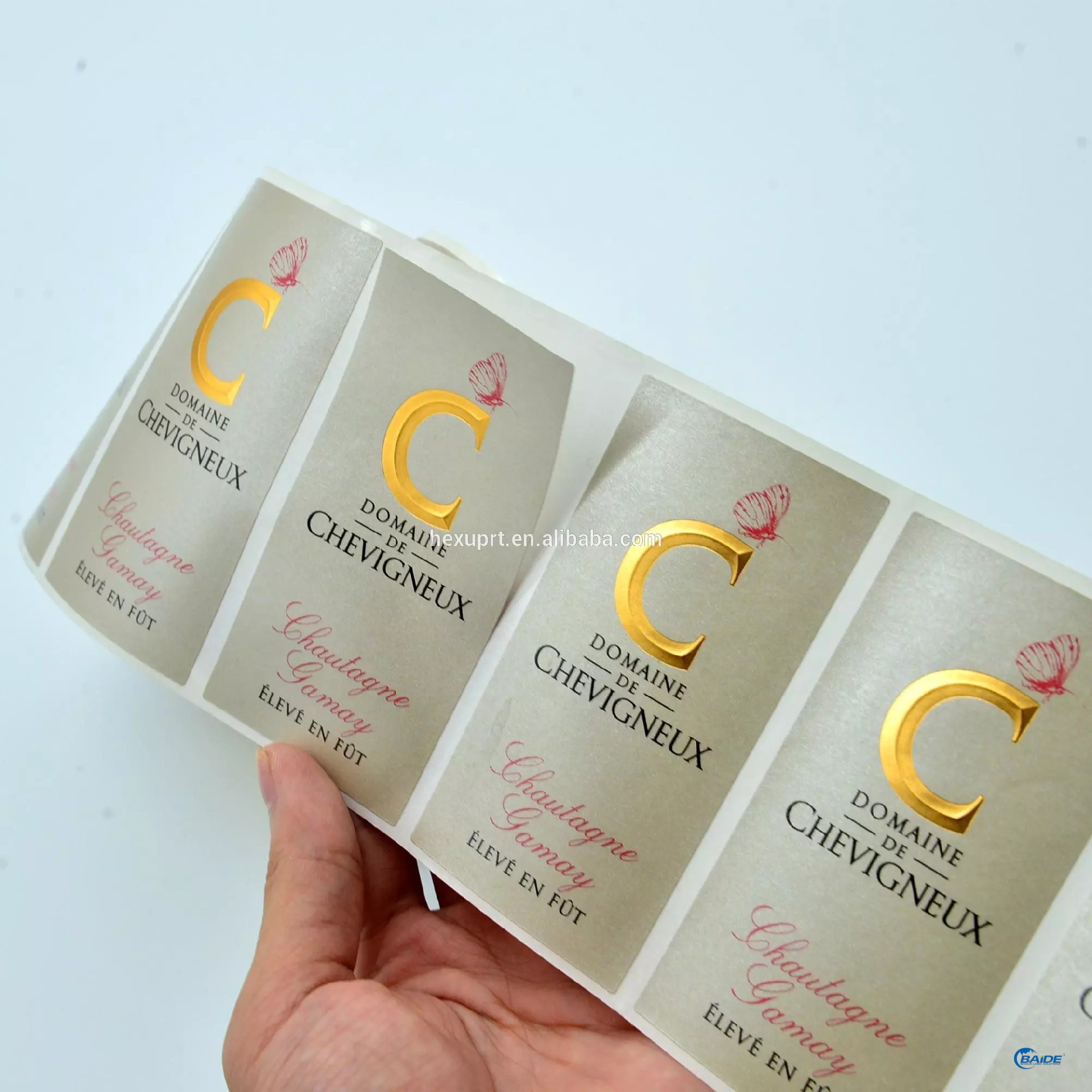 化妝品瓶貼不干膠貼紙印刷